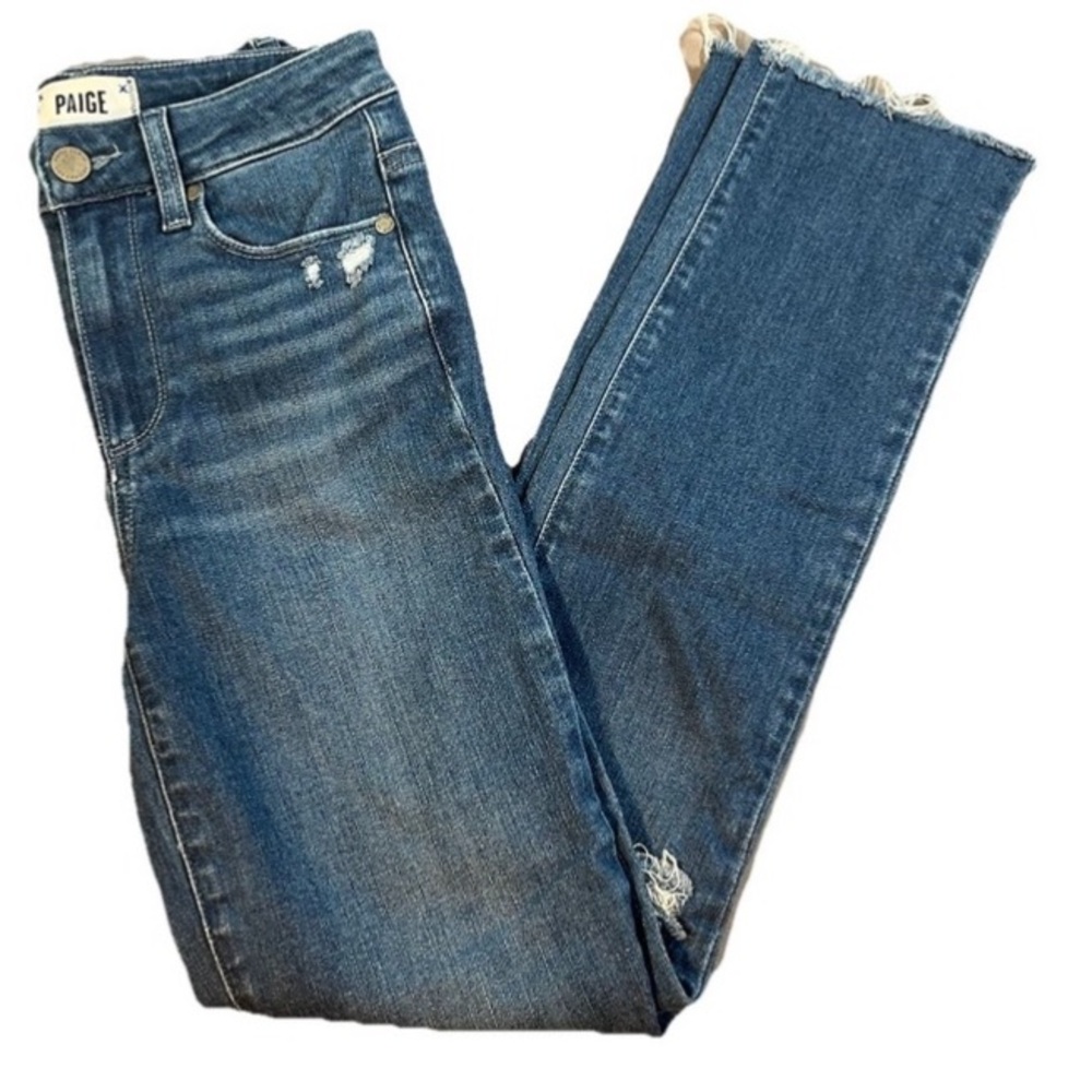Paige Women's Size‎ 24 Distressed Raw Edge Skinny Verdugo Ankle Denim Blue Jeans